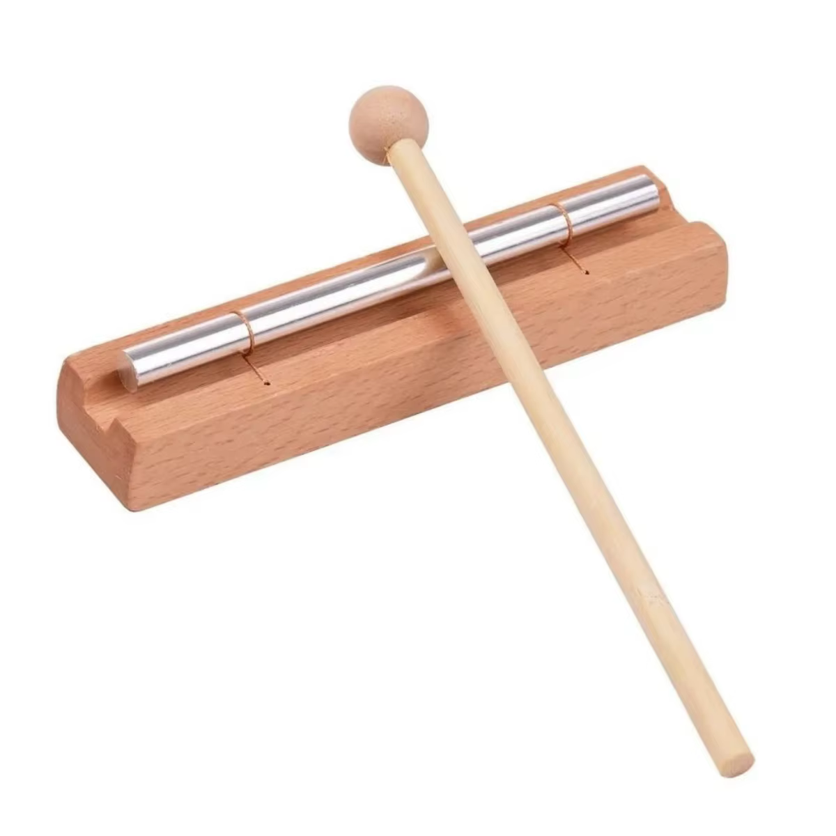 Carillon de méditation en bois Miwayer – Options de 1/2/3/5/7 tons, barres en aluminium, base en hêt