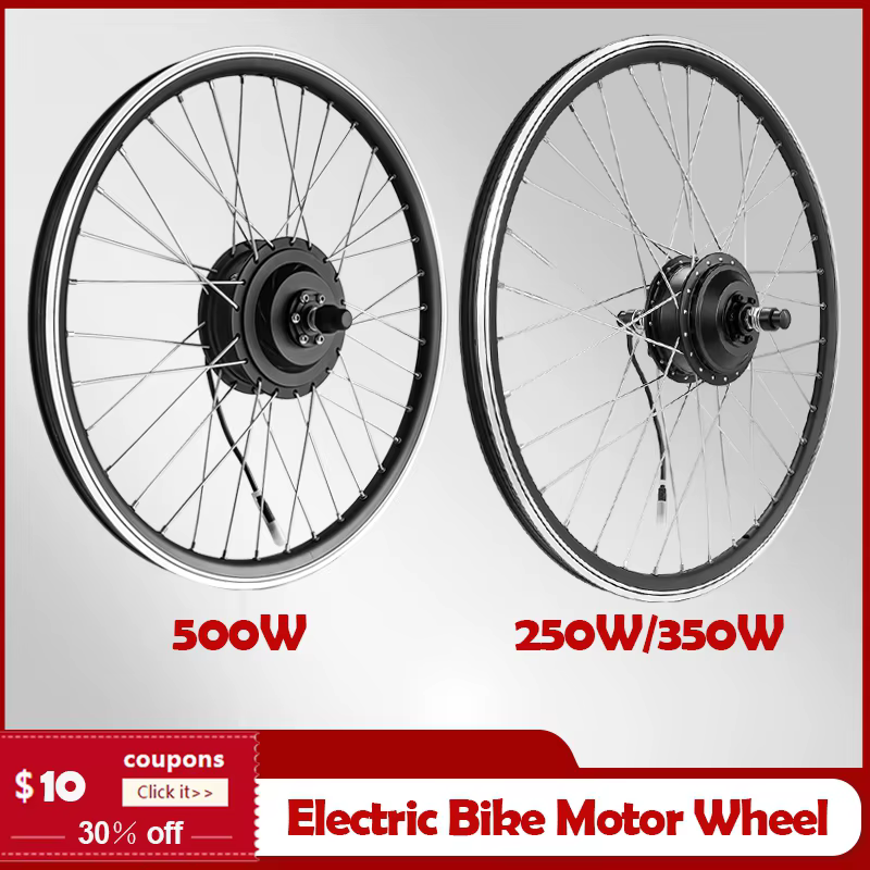 Kit de motorisation de vélo électrique, avec moteur intégré dans le moyeu de la roue, 36/48V, 500/35