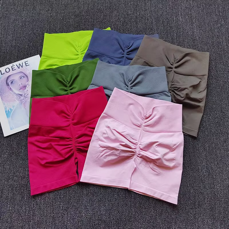 Peach – short de Yoga à haute élasticité, taille haute, pour gymnastique, levage des hanches, Fitnes