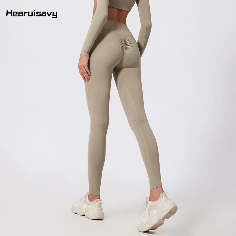Leggings de sport Hearuisavy pour femme, taille haute, séchage rapide, effet push-up, pour la course