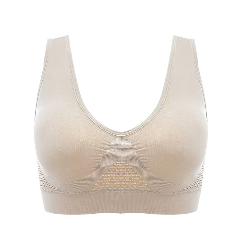 Soutien-gorge de sport respirant pour femmes, absorbant la sueur, coussinet antichoc, haut de sport,