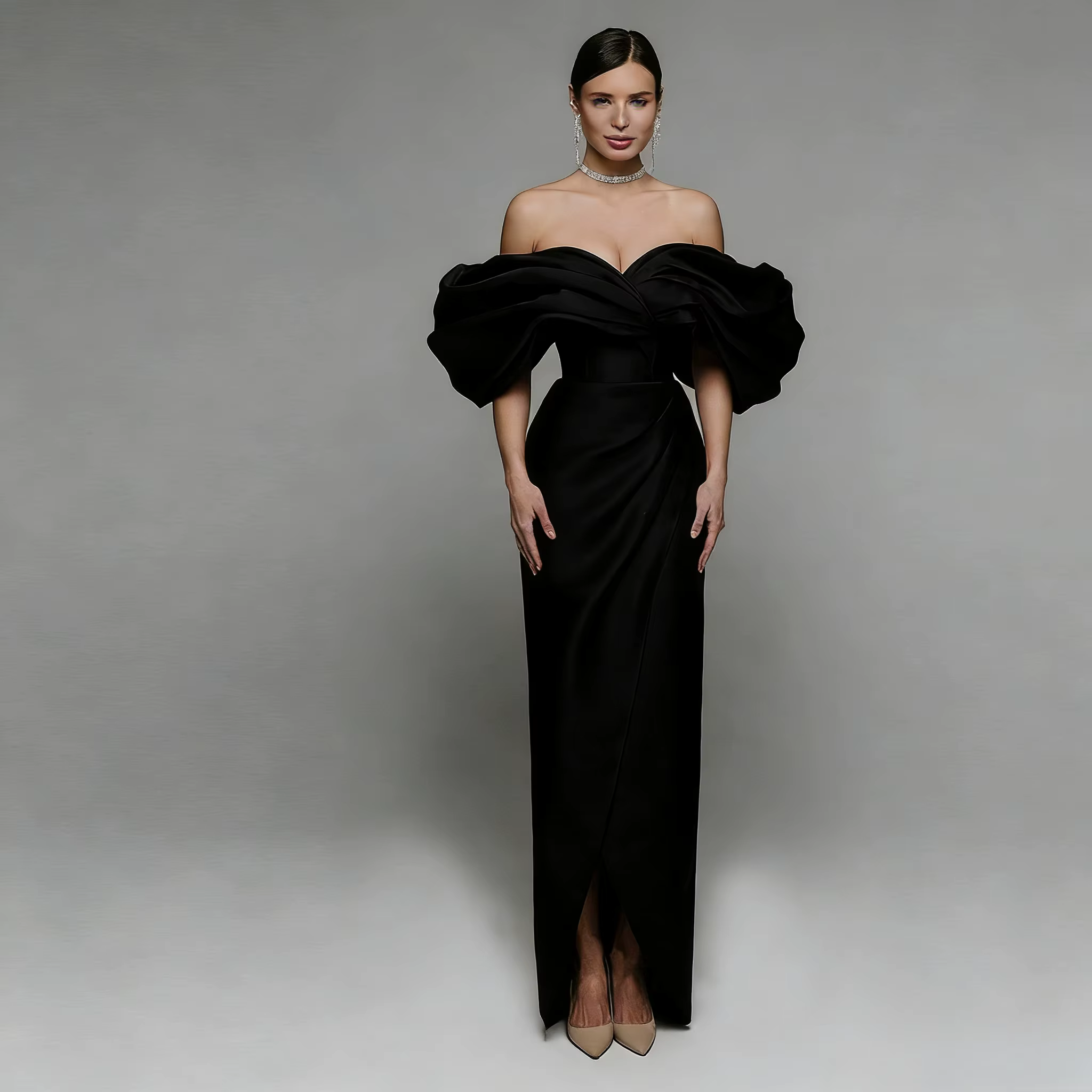 Robe De soirée rouge élégante pour mariée, longueur au sol, épaules dénudées, Corset De fête De mari