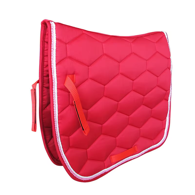 Tapis de selle élastique en coton épais avec corde à Double rouleau