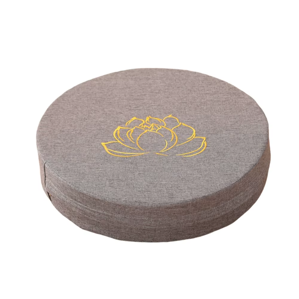Coussin de méditation de Yoga de style japonais, coussin de siège en Lotus brodé épais, oreiller de
