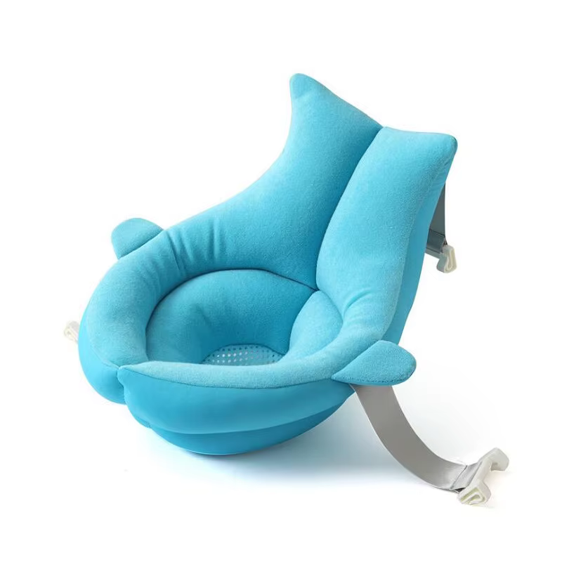 Coussin de bain pliable en forme de requin pour nouveau-né, tapis de bain portable, siège souple, ta
