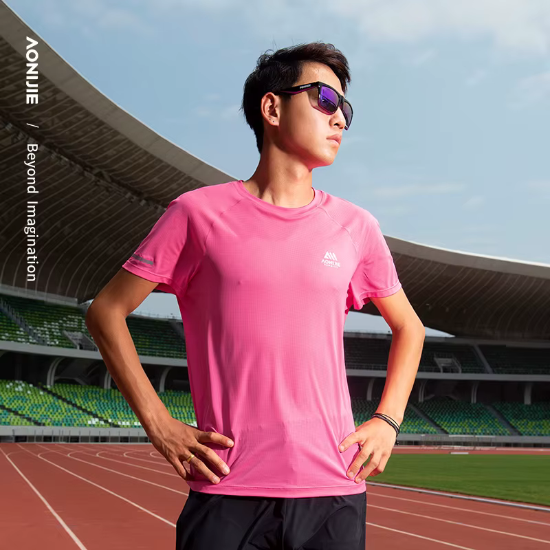 AONIJIE FM5178 T-Shirt de sport à séchage rapide pour hommes T-Shirt de course en plein air respiran