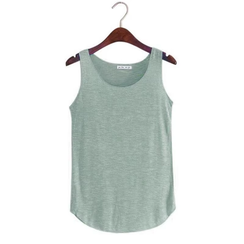 T-shirt de sport en coton et bambou mélangé pour femme, vêtement solide et décontracté, col en U, po