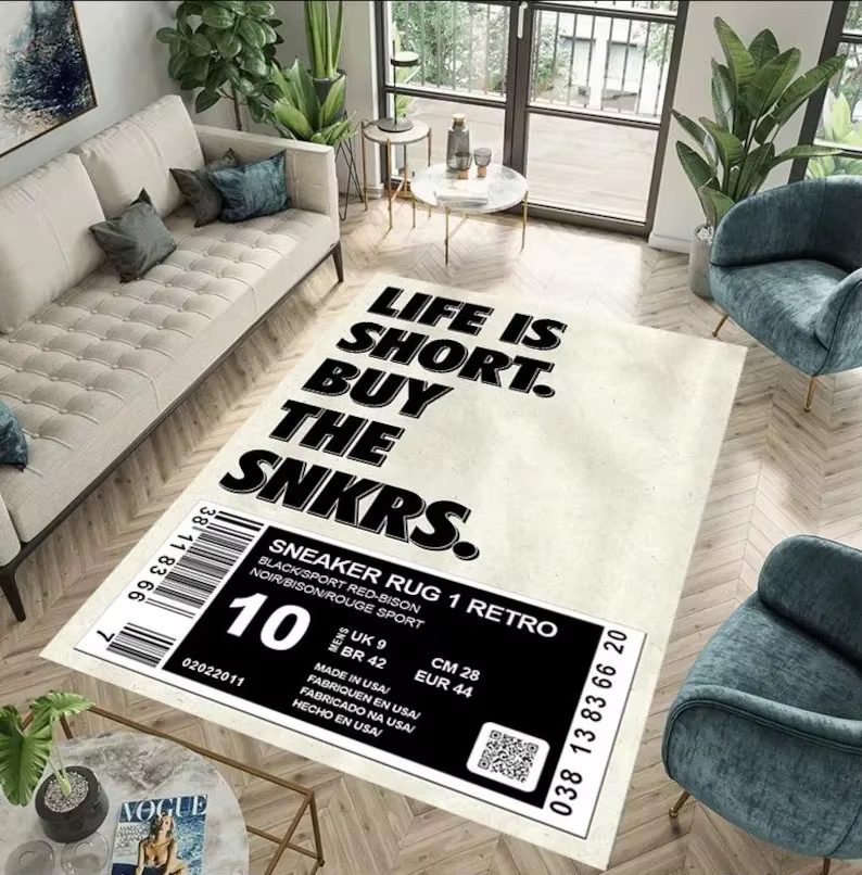 Tapis de sport antidérapant, décoration de chambre à coucher, zone de loisirs, canapé, tapis de sol