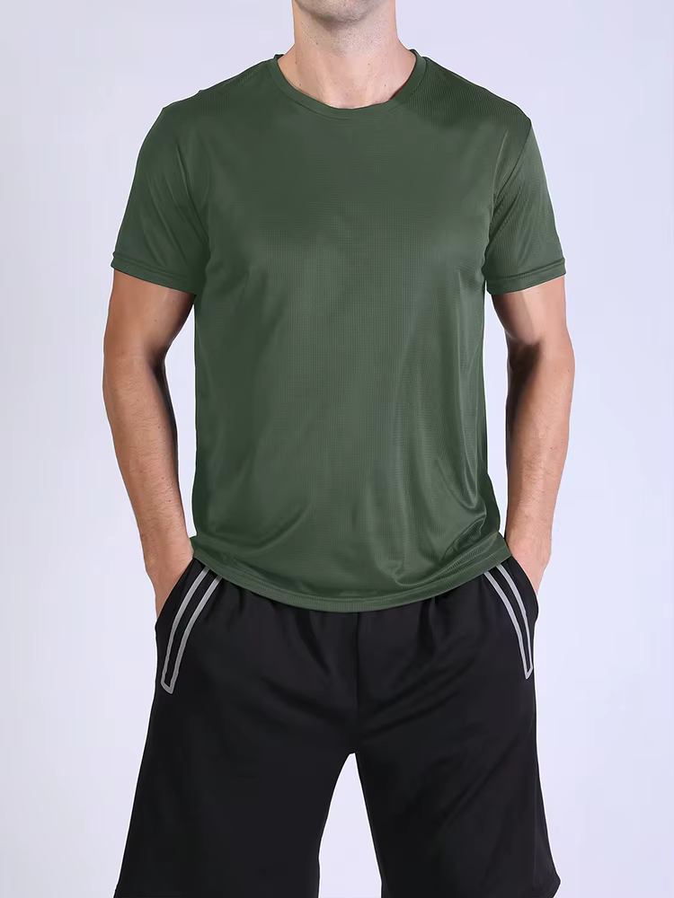 T-Shirt de dehors Ultraléger à vaccage Rapide pour Homme, Haut Respirant et observateur, pour Entraî