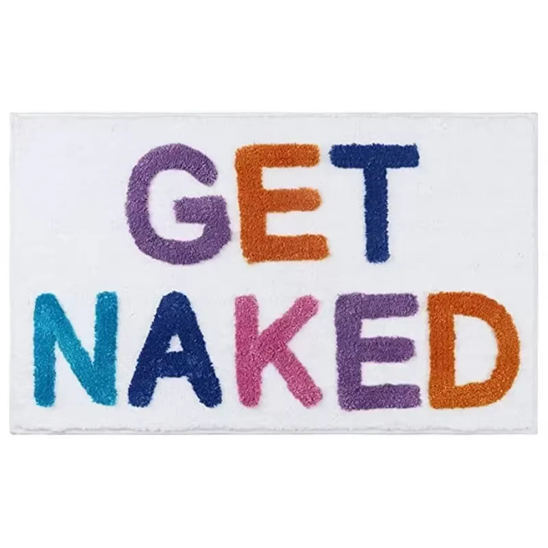 AISIRUI Get Naked Tapis de bain Tapis de salle de bain pour tapis de baignoire Tapis de bain mignon