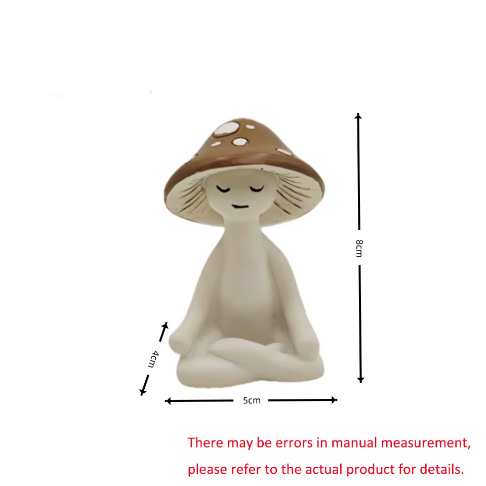 Ornement en résine en forme de champignon pour la méditation, décoration de scène pour salon, balcon