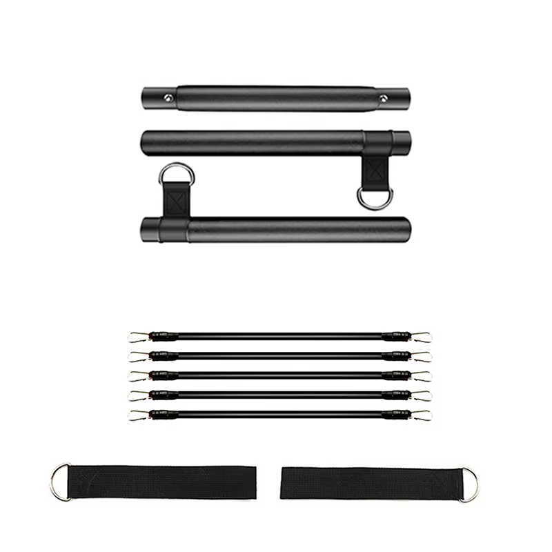 Kit de barre de Pilates avec bandes de résistance, barre de Pilates avec bandes empilables, équipeme
