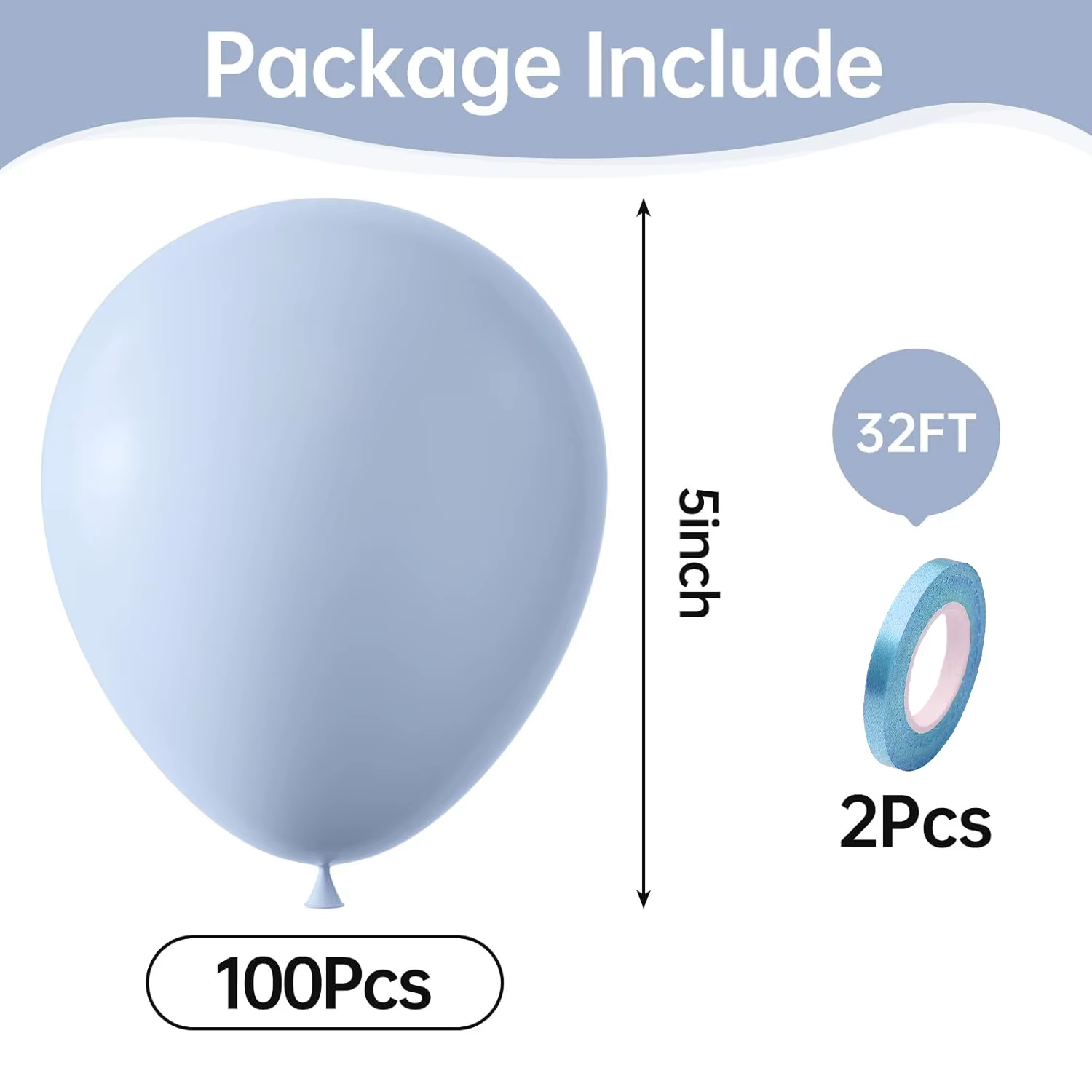 Ensemble de 100 ballons multicolores de 5 pouces, adapté pour les mariages, les anniversaires, les f
