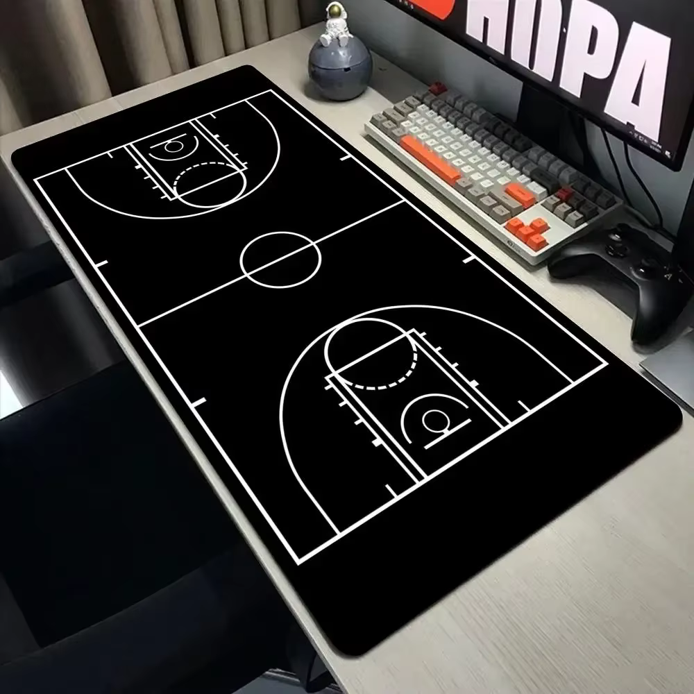 Tapis de souris pour terrain de basket-ball, clavier, tapis de bureau, accessoires de bureau, tapis