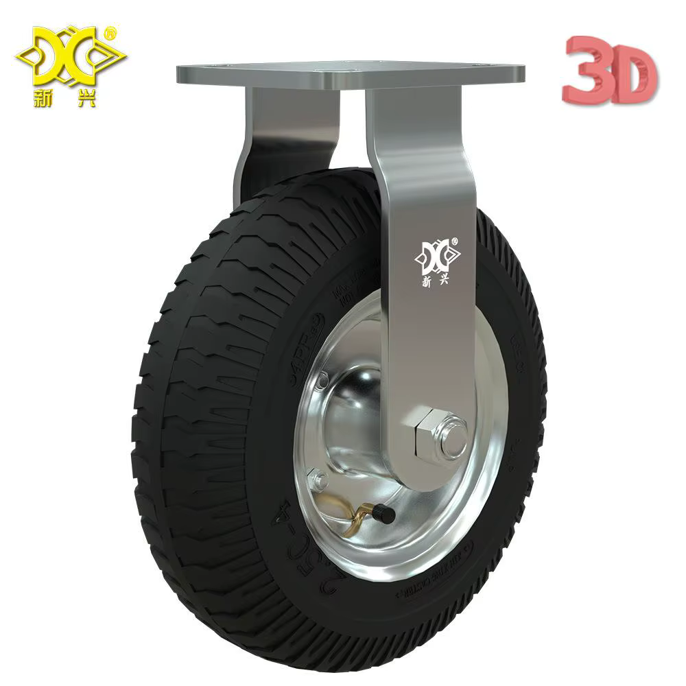 Roulette directionnelle gonflable en caoutchouc de 8 pouces, 1 pièce, pour Service d'hôtel, Garage,