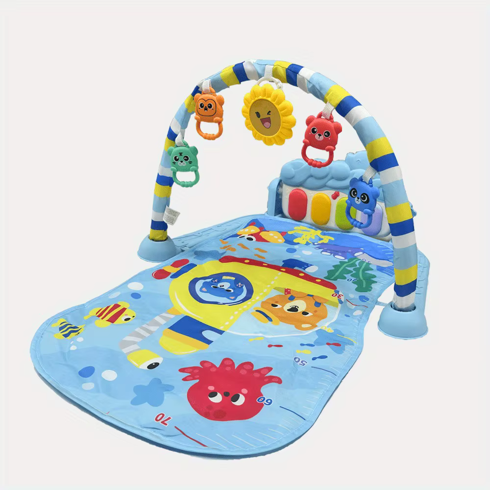 Tapis musical pour bébé, tapis d'activités, clavier musical, tapis de jeu pour ramper, jouets éducat
