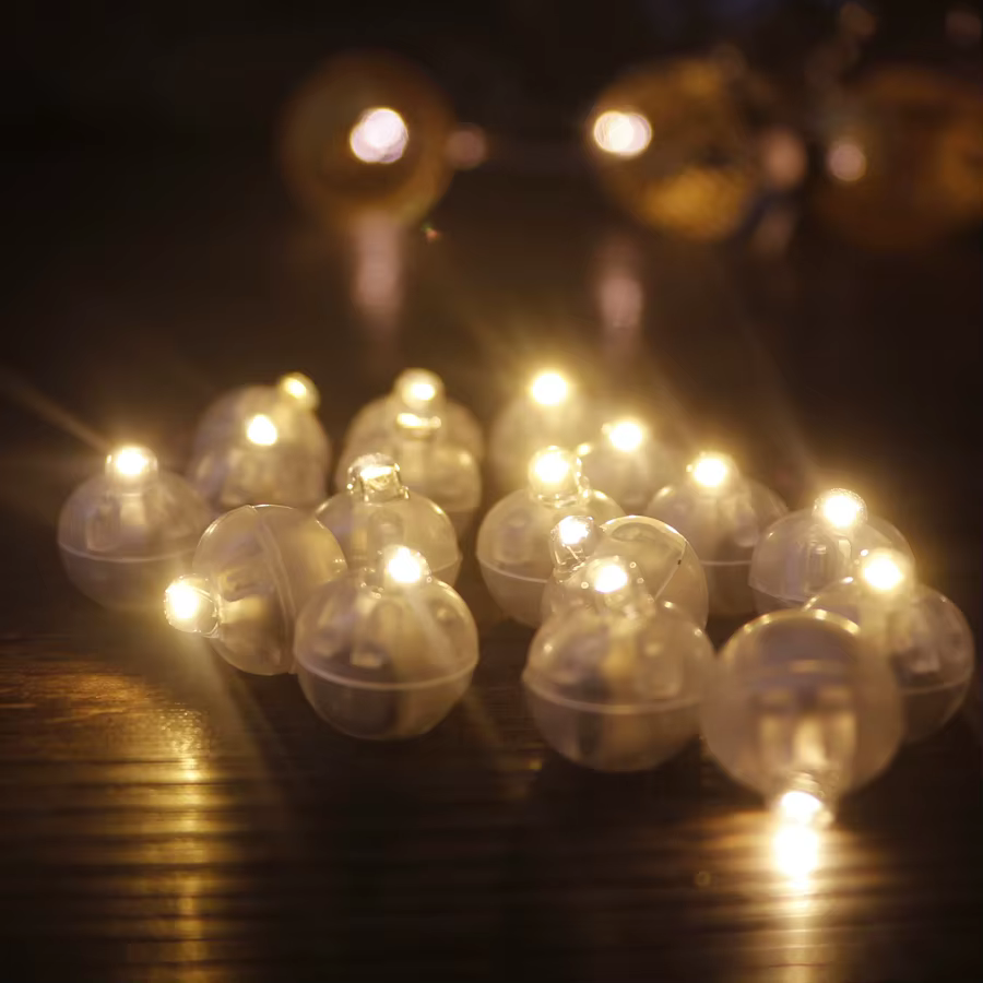 50/100/150/200/300 pièces gobelet boule ronde lumière ballon LED Flash lampes lumineuses lanterne lu