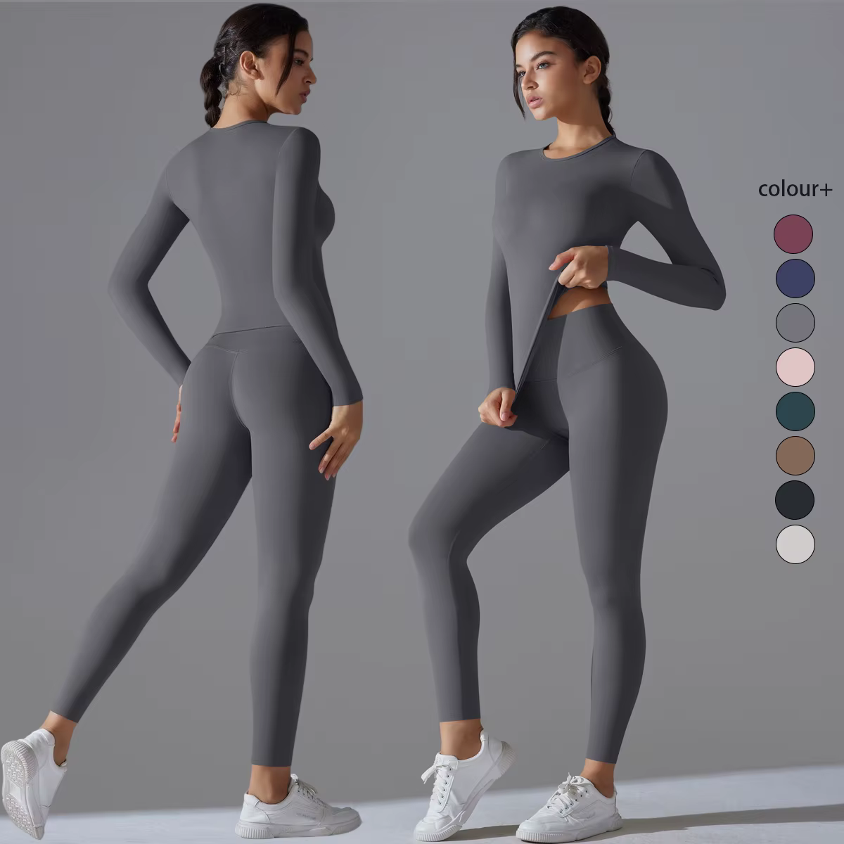 Costume de Yoga ensemble de sport manches respirant extensible GYM Yoga mince Fitness haut actif res