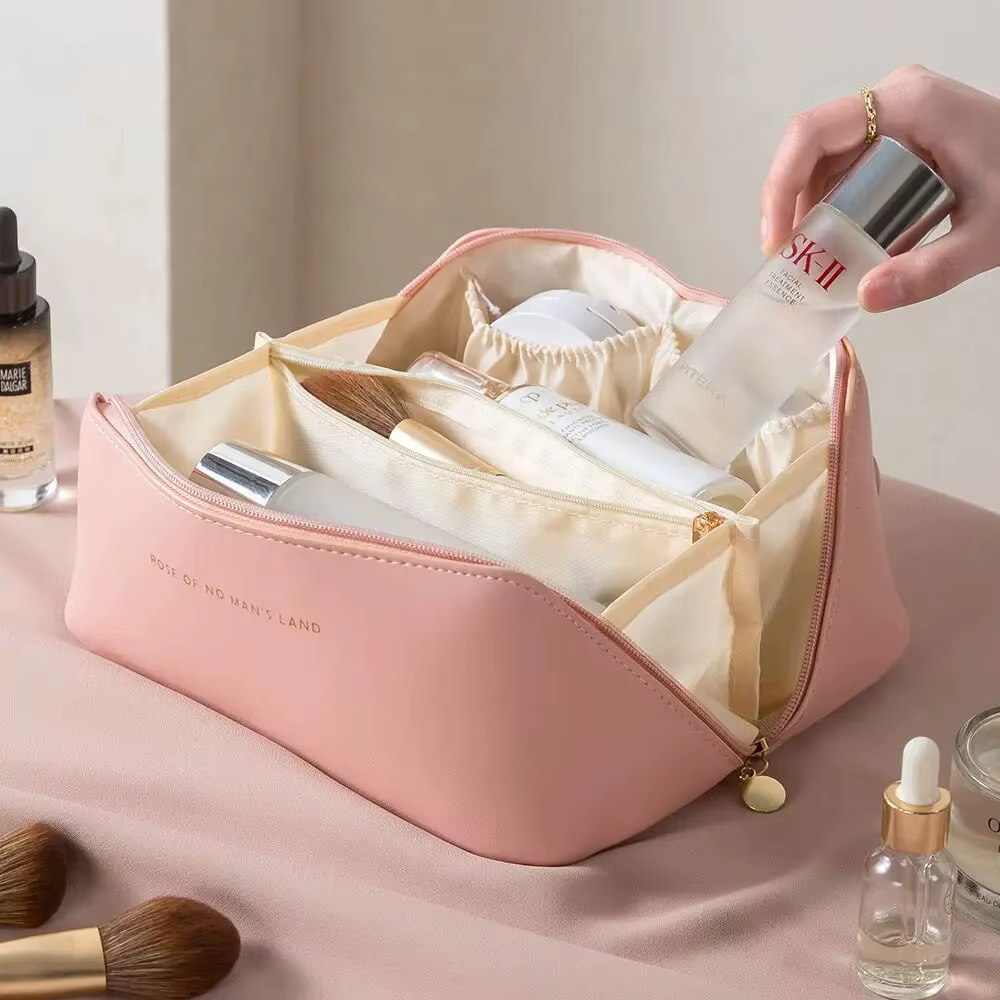 Trousse de maquillage de luxe pour femme, trousse de toilette, trousse de maquillage, boîte de range