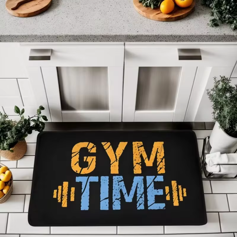 Tapis de sol "Gym Time", zone Extra longue, pour couloir, course à pied, salle de sport, porte de bi