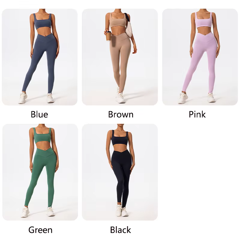 Ensemble de sport deux pièces Hearuisavy d'été de haute qualité pour femme – Vêtements de yoga, tenu