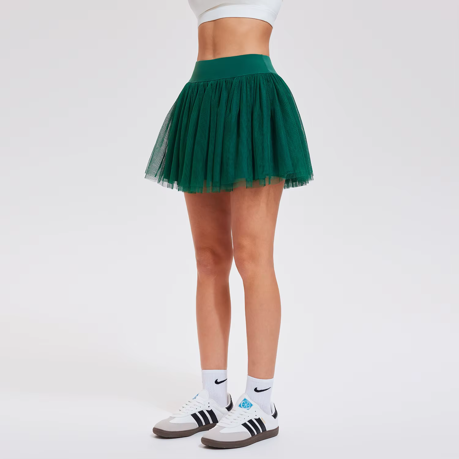 Femmes sport Mini jupe maille Golf Tennis jupes avec poches Double couche gymnase Fitness course Yog