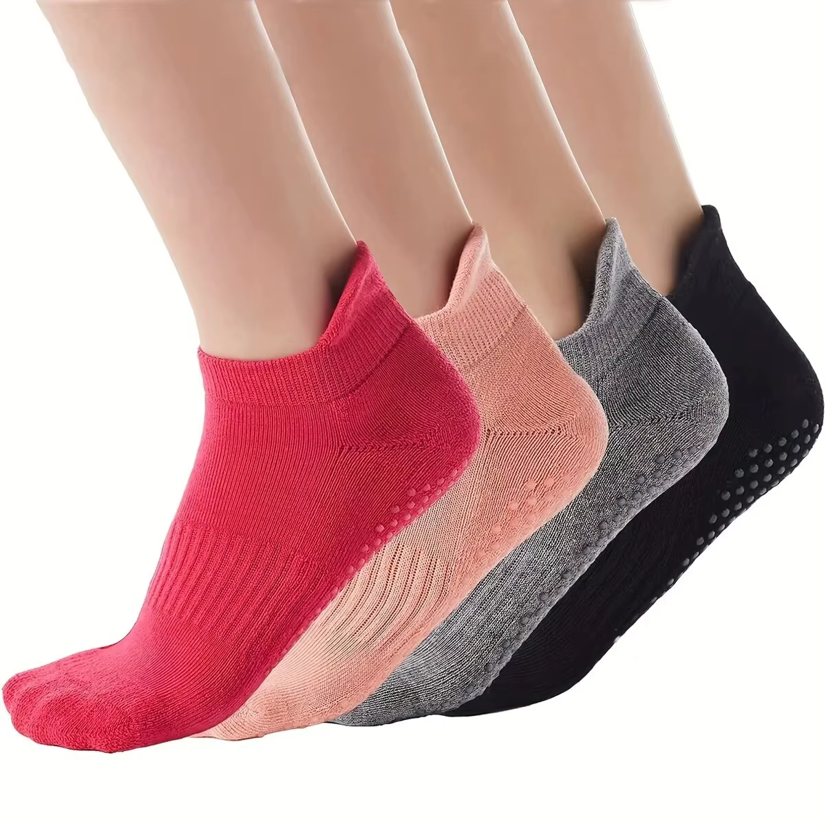 Chaussettes de Yoga antidérapantes pour femmes, respirantes, en coton, pour Fitness, Pilates, entraî