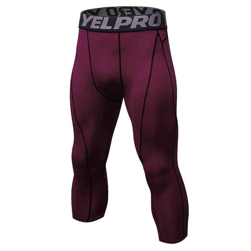 Legging athlétique à Compression 3/4 pour hommes, couche de Base, collants de course, de gymnastique