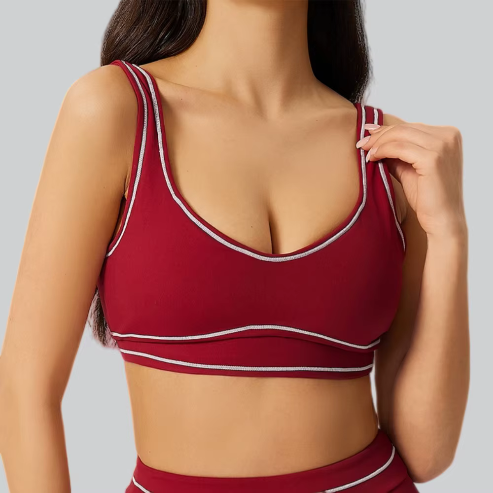 Soutien-gorge de sport color block pour femme, débardeur de yoga, brassière de fitness push-up, sous