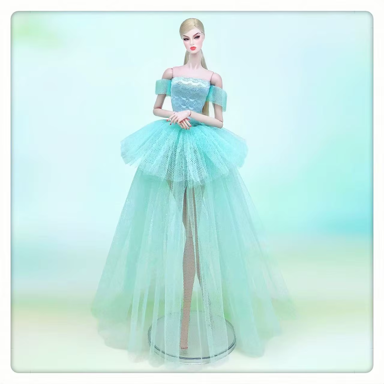 Robe blanche pour poupée de 30cm, vêtements et accessoires pour poupée BJD, robe de mariée de luxe p