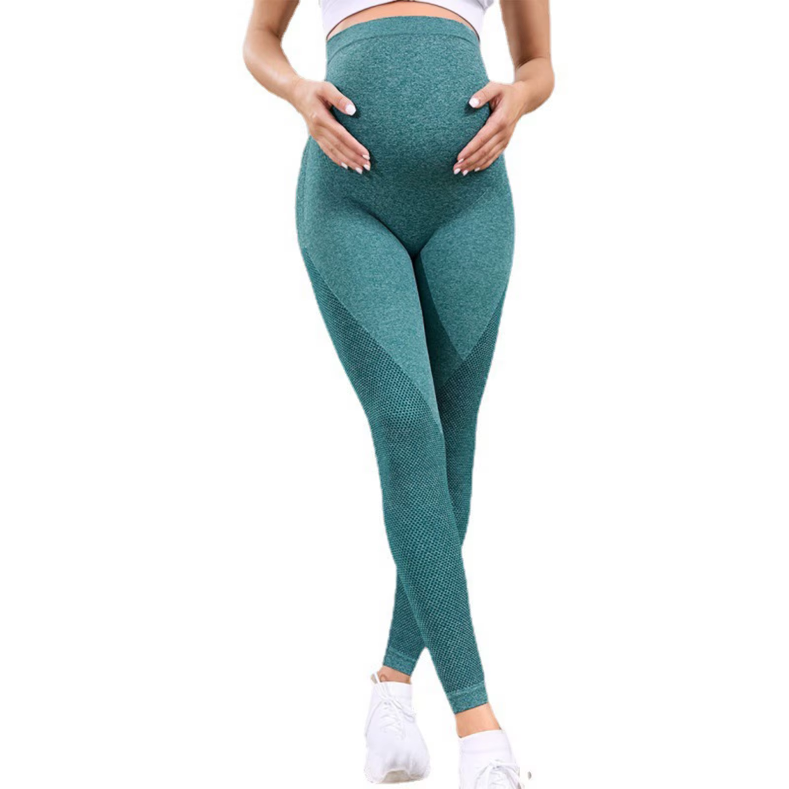 Leggings de yoga décontractés de maternité avec soutien du ventre femme enceinte taille haute pantal