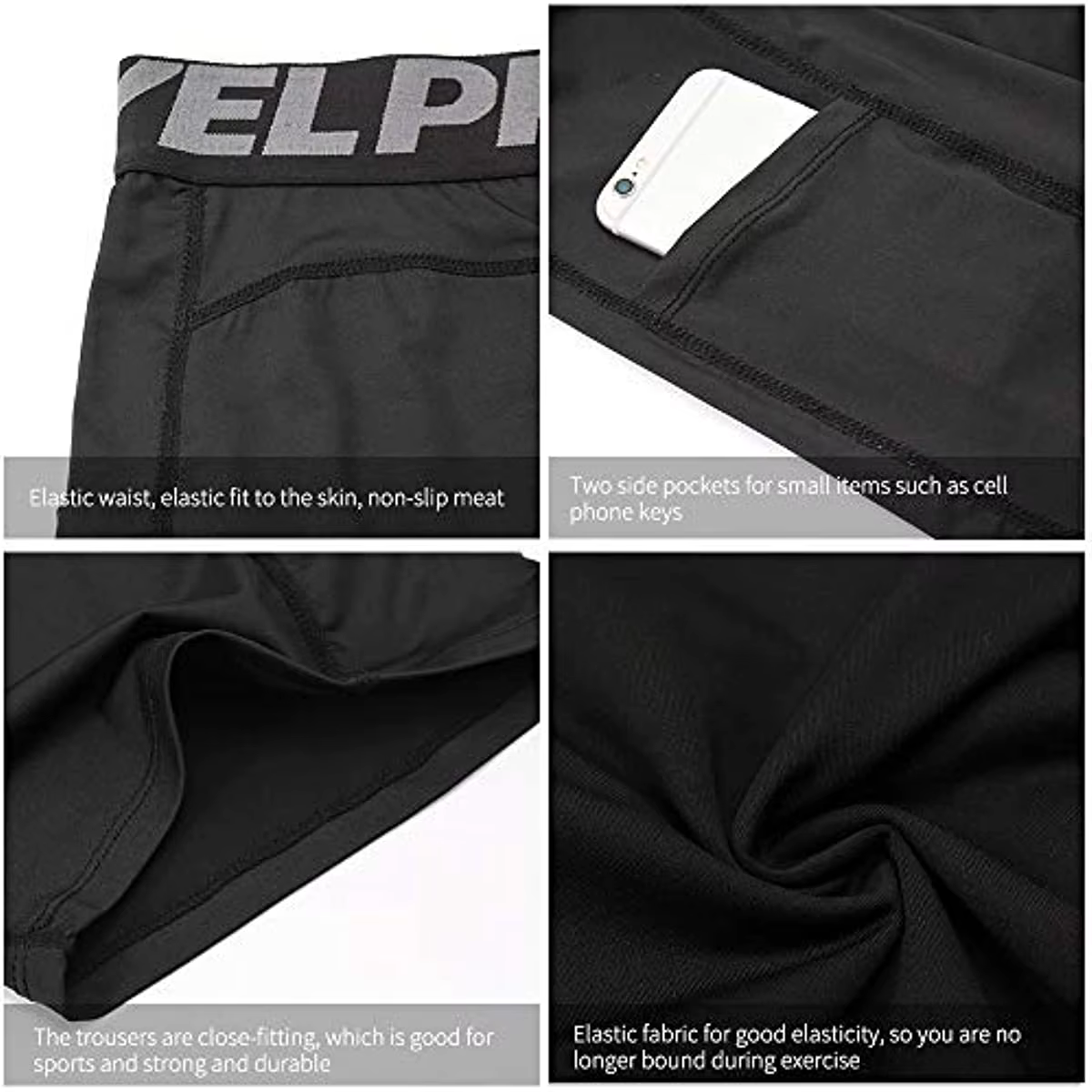 Short de Compression pour hommes, pantalon de sport à séchage rapide, Fitness, course à pied, entraî