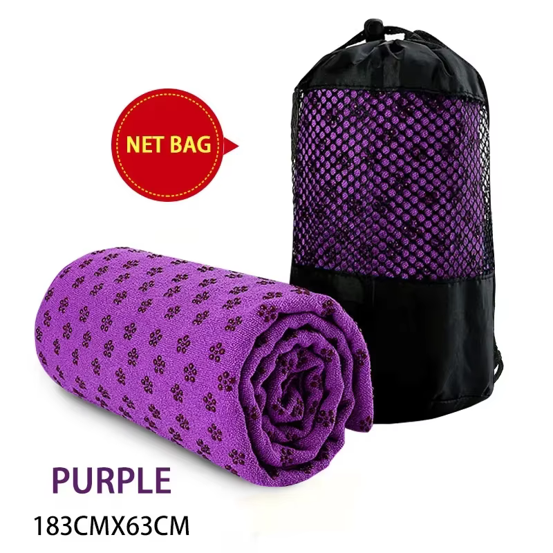 Couverture de yoga ultra-fine, portable, anti-alde, absorbant la transpiration, avec sac, 183x63cm