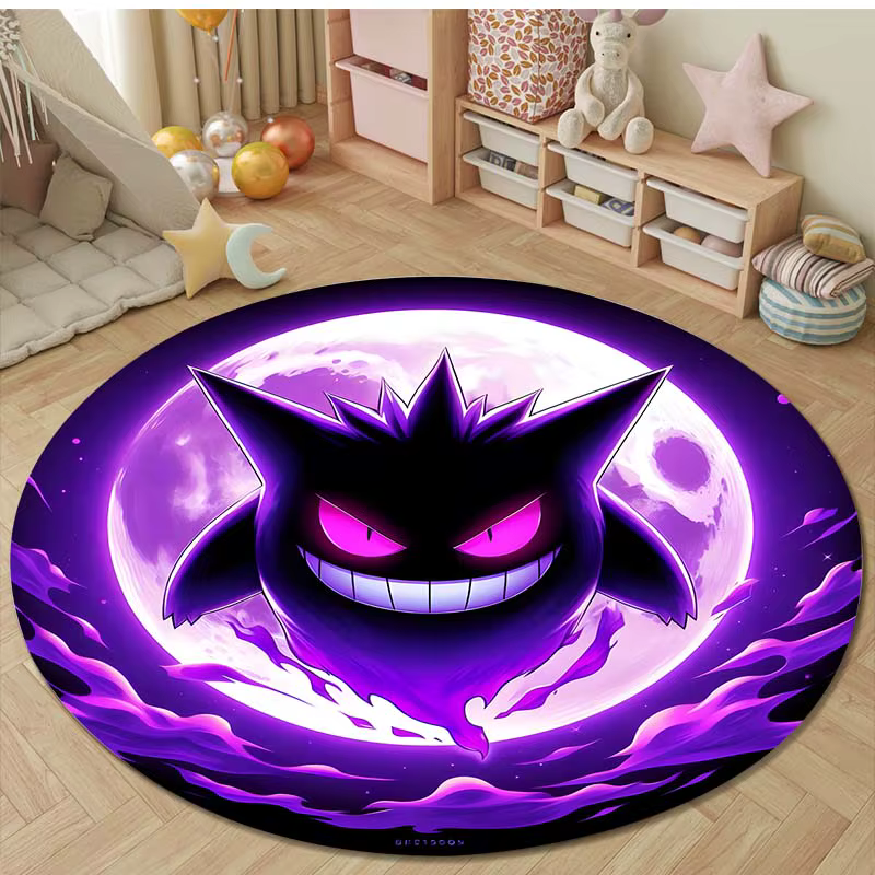 Tapis ronds à motifs de dessins animés P0kem0n G-Gengar, plusieurs styles, pour salon, chambre à cou