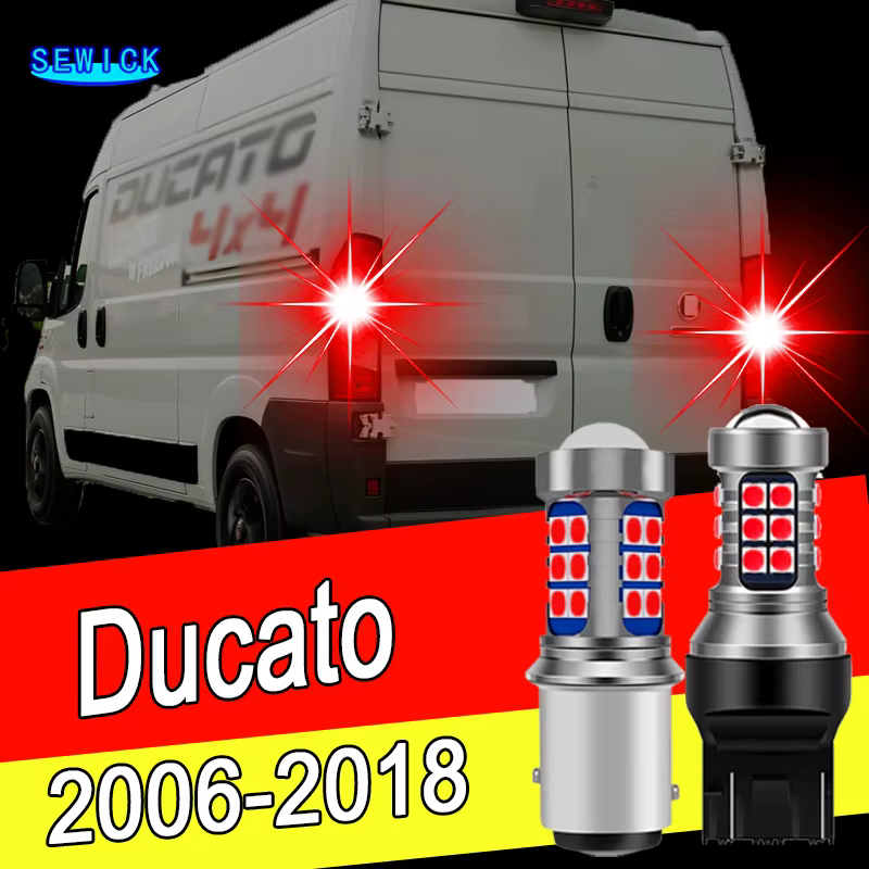 Ampoule de feu stop LED, 2 pièces, accessoires pour Fiat Ducato 2006 2007 2008 2009 2010 2011 2012 2