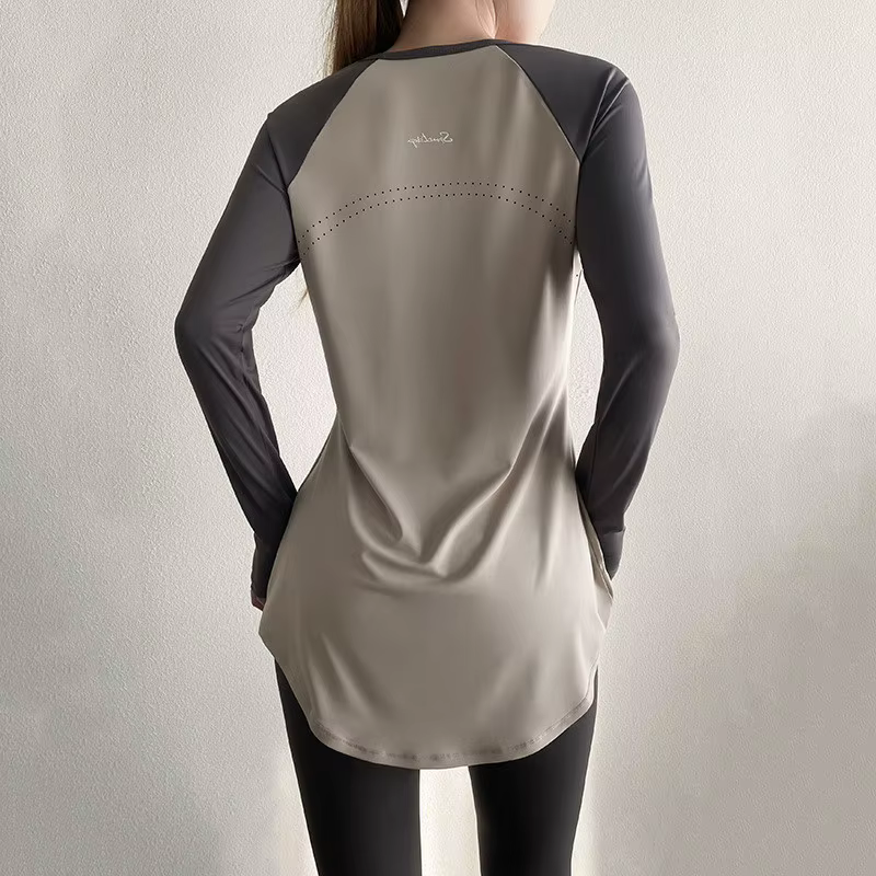 Vêtements de Yoga à manches longues, chemisier Pilates, haut de Sport pour femmes, chemise de Yoga, 
