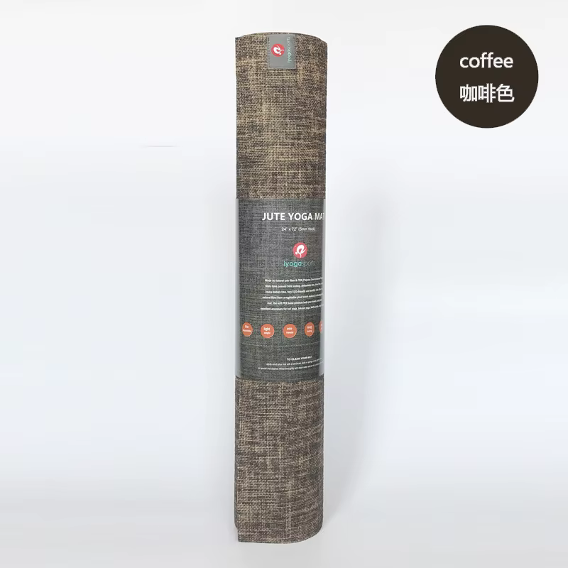 Tapis de yoga en jute naturel, tapis de yoga en jute naturel écologique