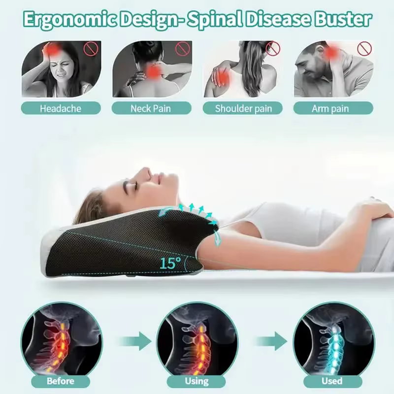 Oreiller cervical à mémoire de forme papillon, oreiller de sommeil confortable en mousse à mémoire d