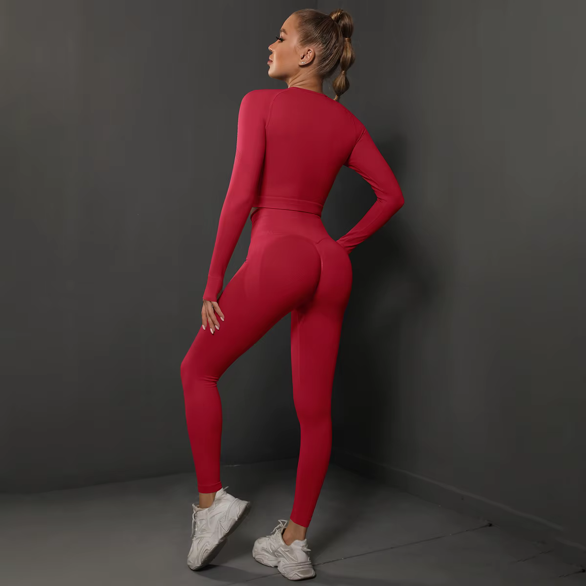 Ensemble de Yoga sans couture, haut court, Leggings taille haute, costumes pour femmes, vêtements d'
