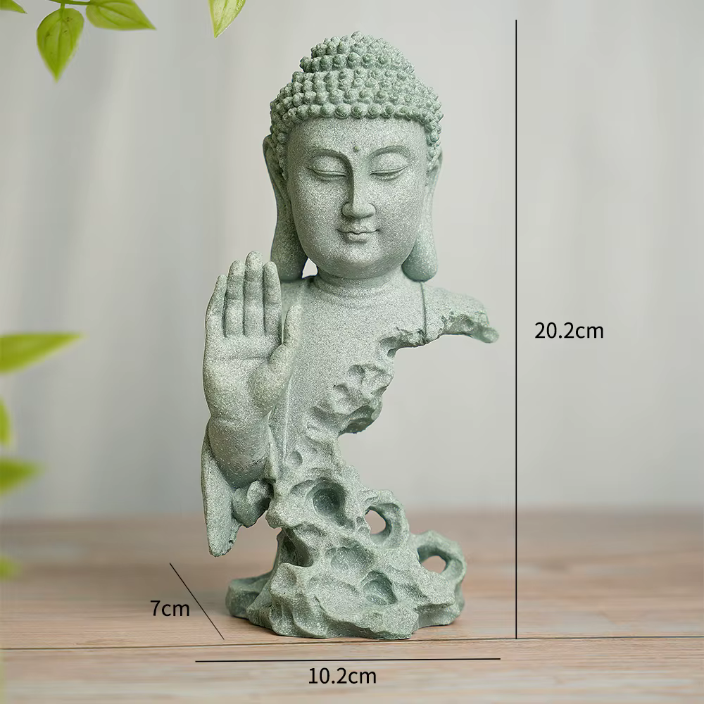 Statue de bouddha pour la méditation domestique, Figurines décoratives de jardin Zen, bonsaï, Micro