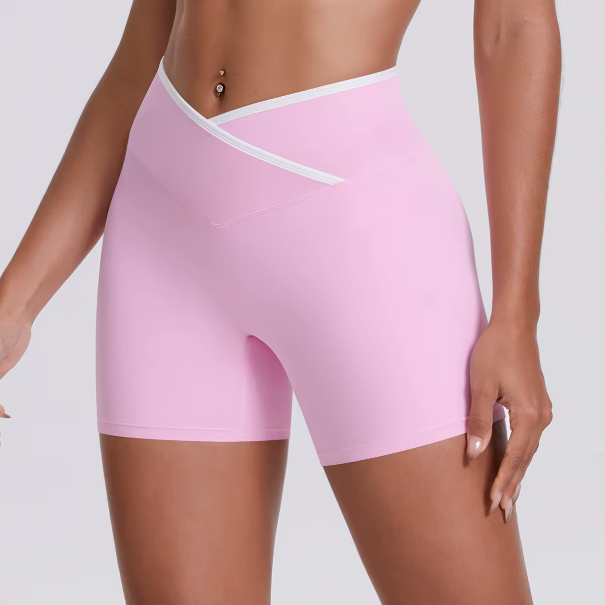 Short de Yoga taille haute pour femmes, Design croisé, séchage rapide, respirant, été, entraînement,
