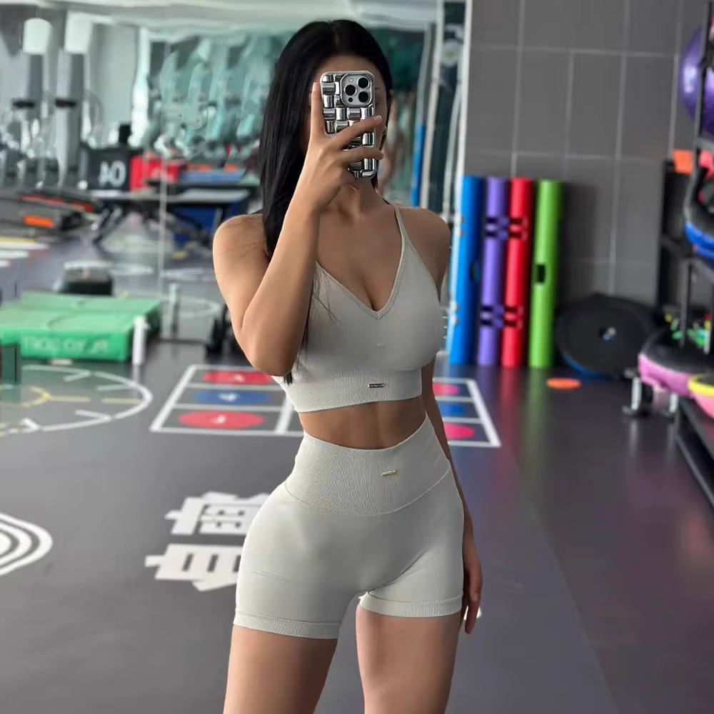 2 pièces ensembles de Yoga femmes taille haute tenues d'entraînement vêtements de sport vêtements de