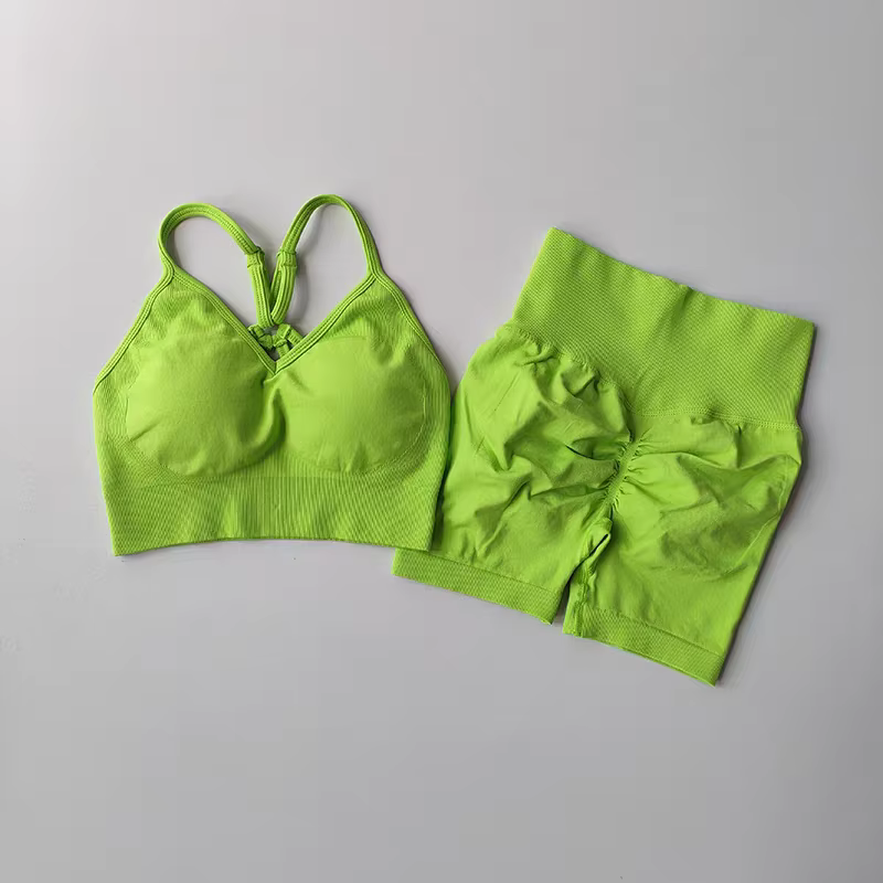 Ensembles de Yoga taille haute pour femmes, vêtements d'entraînement, de gymnastique, 2 pièces, comb