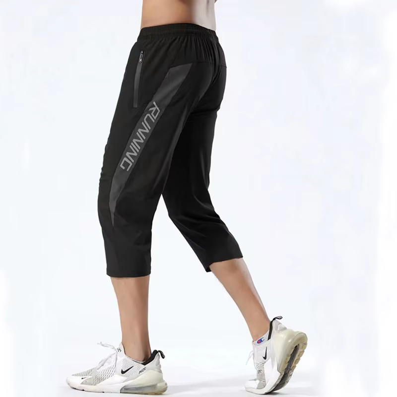 Pantalon de sport pour homme avec poches zippées, jogging d'entraînement, musculation, football, fit