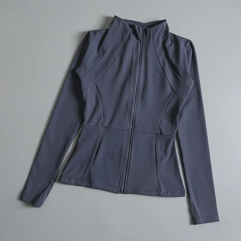 Manteau de yoga à manches longues pour dames, vêtements de yoga pour dames, haut élastique, lâche, e
