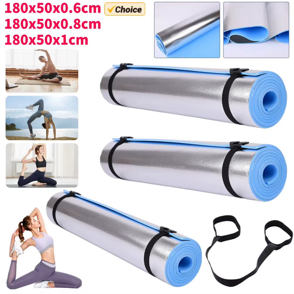 Tapis de Yoga antidérapant de 6/8/10MM d'épaisseur, tapis de sport, de Fitness, en mousse confortabl