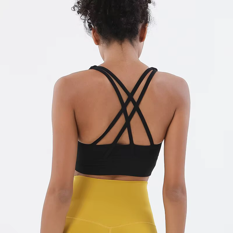 Soutien-gorge en nylon respirant pour femme, haut sexy, soutiens-gorge de yoga, sous-vêtements de sp