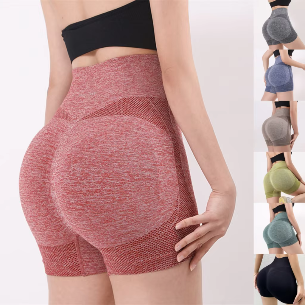 Femmes Yoga Shorts taille haute Shorts d'entraînement Fitness Yoga ascenseur bout à bout Fitness dam