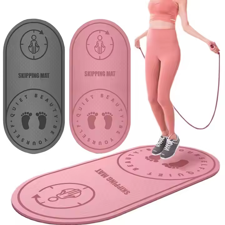 Tapis d'exercice et de fitness antidérapant pour intérieur et extérieur, tapis de saut à la corde ha