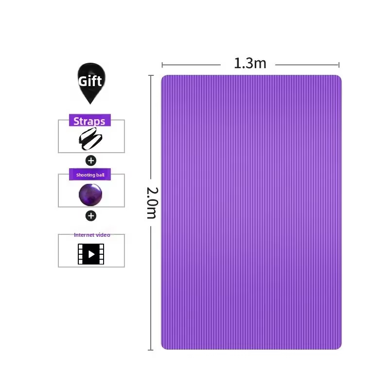Tapis de yoga double super grand format, antidérapant et épaissi, idéal pour la danse et le fitness,